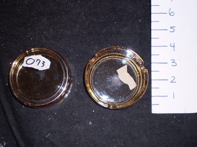 Round orange clear ashtray