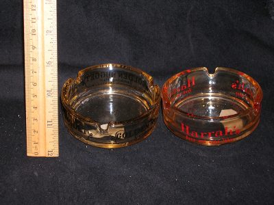 Round orange clear ashtray - Image 2