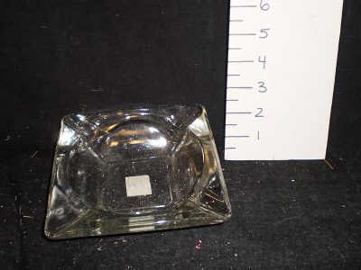 Glass ashtray, clear