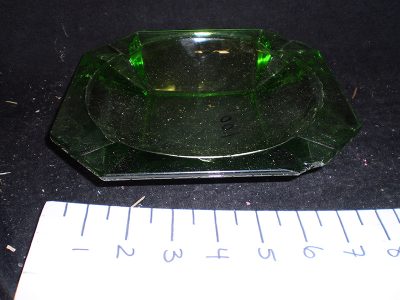 Large glass ashtray, green