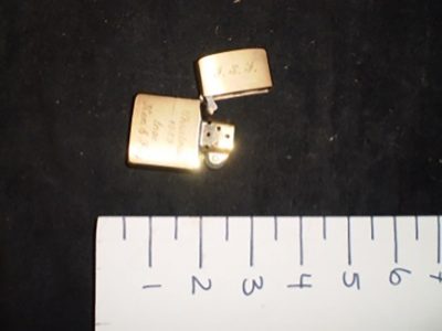 Zippo Lighter, engraved, gold