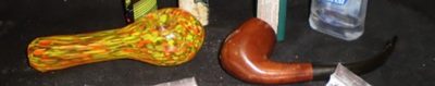 Tobacco Pipe and Glass Pot pipe