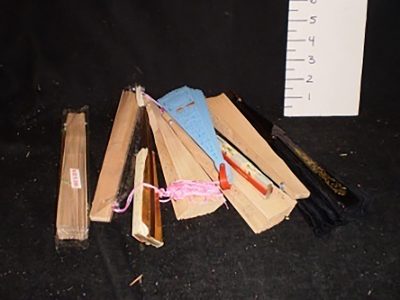 Fans, small, wooden, Asian