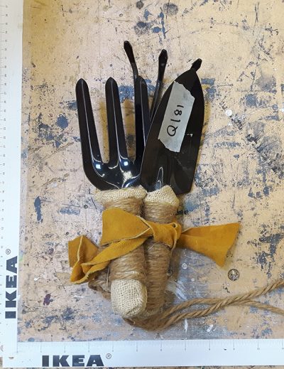 Black gardening tools
