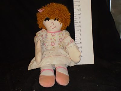 Doll larger size wool hair and dress