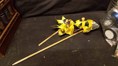 Yellow And Metalic Pinwheels