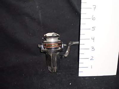 Fishing rod end (with fishing line)