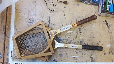 Old tennis rackets