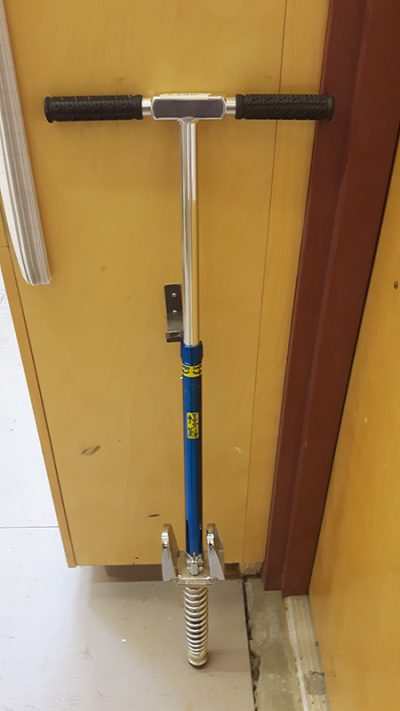 Blue pogo stick