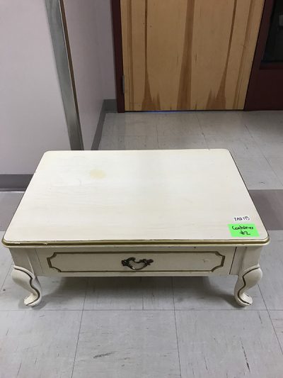 End Table, Cream, Gold