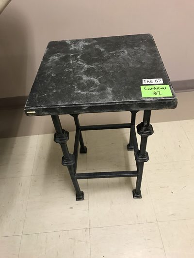End Table, Heavy, Stone Patterned