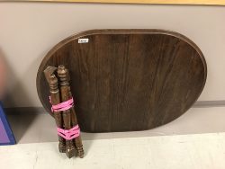 Wooden Oval Table w/ Detached Legs