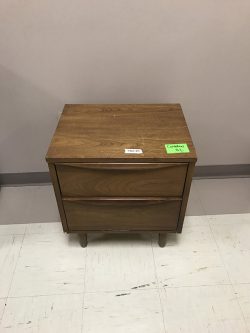 Bedside Table w/ Drawers, Wooden