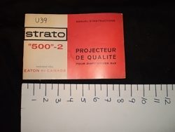 Manual for ‘Strato’ projector