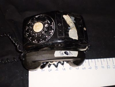 Black Rotary Wall Phone