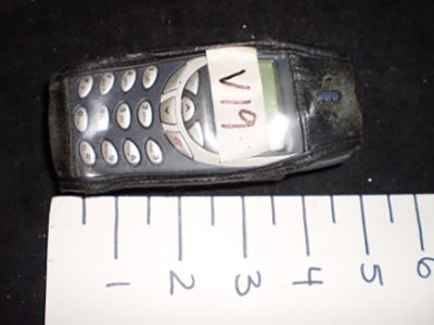 Late 90’s cel phone, blue