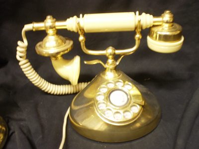 Beige/cream/Gold rotary phone