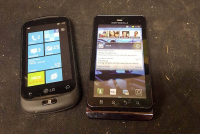 Smart Phones: Motorola, LG Slide