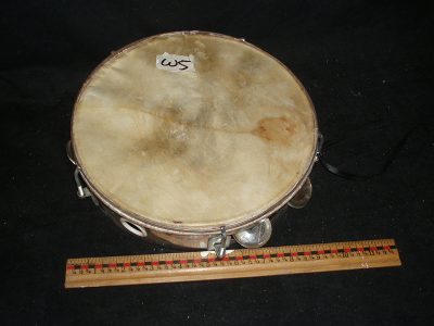 Tambourine with skin