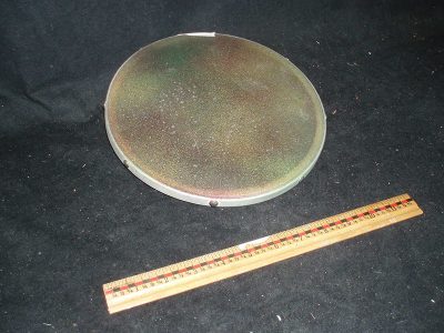 Drum skin in frame, medium