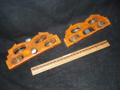 Indian Tambourines, small, wood - missing cymbals