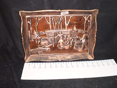 Copper settlers plaque