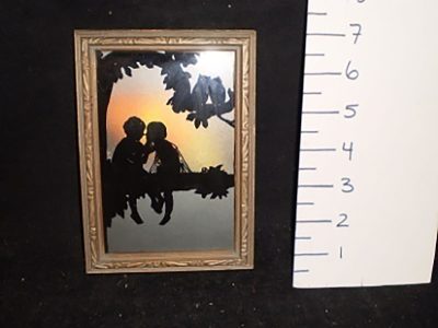 4x6 framed shadow pic with fairies in a tree