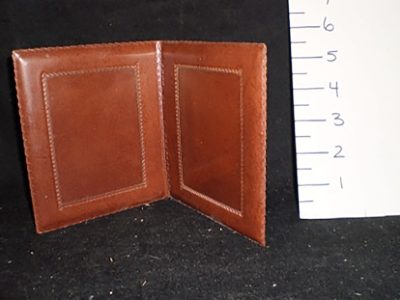 Brown wallet sized photo portfolio