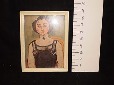 White framed Frieda painting