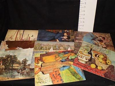 Cardboard prints (lithographs) impressionist
