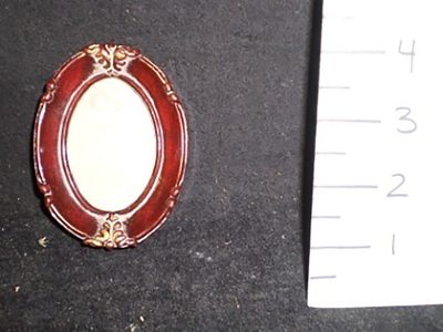 Tiny weeny maroon oval picture frame