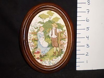 Framed Needlepoint, oval