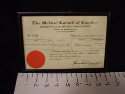 Framed Certificate (of Registration)