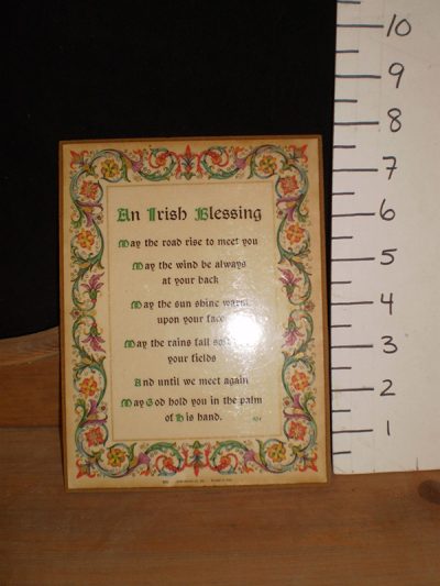 “An Irish Blessing”  plaque