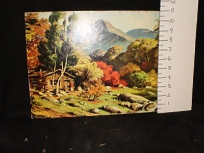 Autumn, log cabin, 11x14