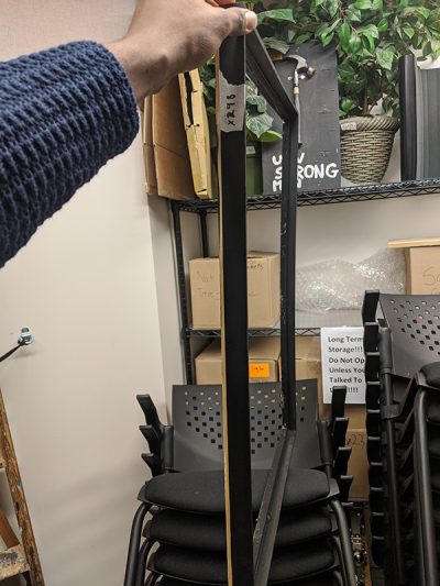 Black wooden frame