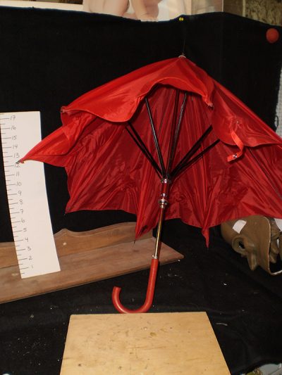 Red Umbrella, curved Handle