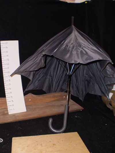 Grey umbrella with matching handle