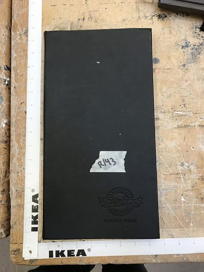 Whitespot Menu, Black