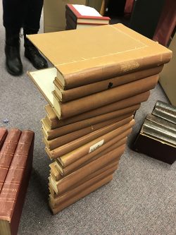 Hollow Books, painted brown