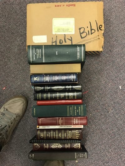 Hollow books, brown/black, small